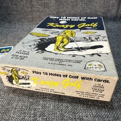 VTG B & B Games Play 18 Holes Of Golf With Cards Krazy Golf 1983 USA Score Sheet - Thumbnail 9