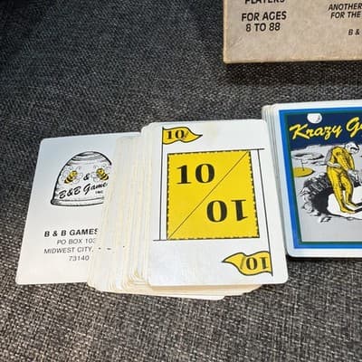 VTG B & B Games Play 18 Holes Of Golf With Cards Krazy Golf 1983 USA Score Sheet - Thumbnail 5