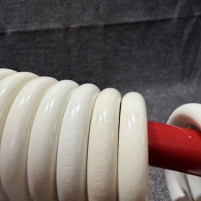 22 Vintage Wood Curtain Rings Painted White 2 7/8 w x 1/2 t Grandma Cottage Core - Thumbnail 12
