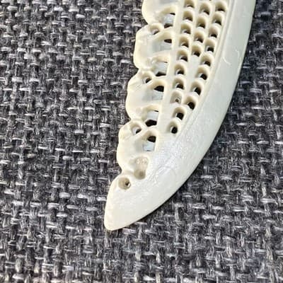 Vintage Carved Plastic Letter Opener Marching Elephants 7" Long Flowers - Thumbnail 5