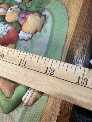 Creative Circle Trimmin' the Tree Quilted Stitchery Rabbit Christmas 1982 framed - Thumbnail 12