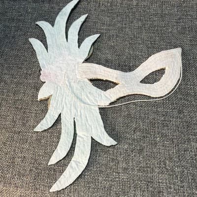 Vintage Appliqué Mardi Gras Beads and Sequins Masquerade Mask Purple Gold Red - Thumbnail 7