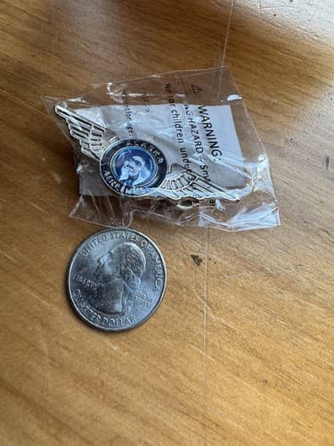 Alaska Airlines Pilot Airline Crew Wings Kids 2" Lapel Hat Tie Pin Silver New - Thumbnail 5