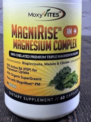MoxyVites MagniRise™ AM Magnesium Complex - 60 Capsules Vitamin B6 Supergreens - Thumbnail 2