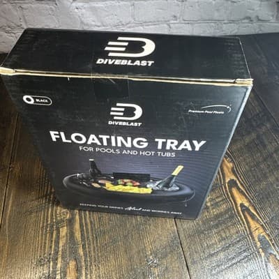 Diveblast Floating Tray for Pools and Hot Tubs Black Holds Phones, Drinks Snacks - Thumbnail 10