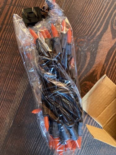 2 Orange String Lights Halloween total 50 Lights each 17.8’ New Tested Holiday - Thumbnail 3