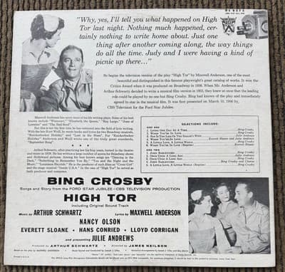 Lot of 2 Bing Crosby LP Vinyl Records, High Tor, Crosby Classics In Shrink - Thumbnail 3