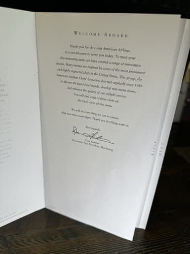 American Airlines Menu American Gallery Collection Frozen Wheel 2006 Wine List - Thumbnail 7