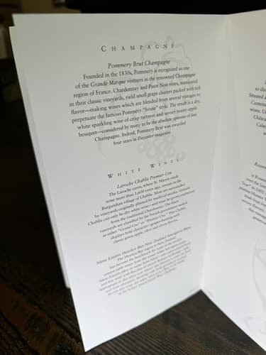 American Airlines Menu American Gallery Collection Frozen Wheel 2006 Wine List - Thumbnail 8
