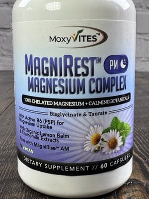 MoxyVites™ MagniRest™ PM Magnesium - Lemon Balm Chamomile - Calming - Relaxing - Thumbnail 2