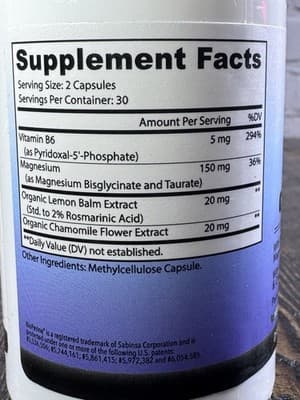 MoxyVites™ MagniRest™ PM Magnesium - Lemon Balm Chamomile - Calming - Relaxing - Thumbnail 4