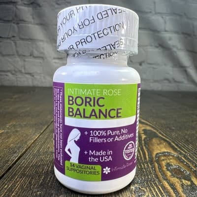 Boric Acid Suppositories - 14 Count (600mg) - By Intimate Rose