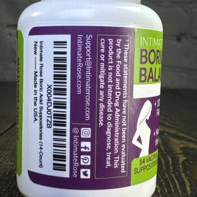Boric Acid Suppositories - 14 Count (600mg) - By Intimate Rose - Thumbnail 5