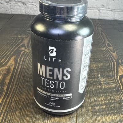 B Life Natural Testosterone Booster for Men Endurance Strength Libido 240 Caps - Thumbnail 7