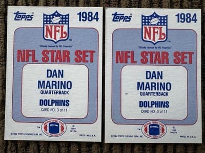 Lot of 13 Dan Marino Miami Dolphins Football Cards Topps ProSet Score 1984-1991 - Thumbnail 7