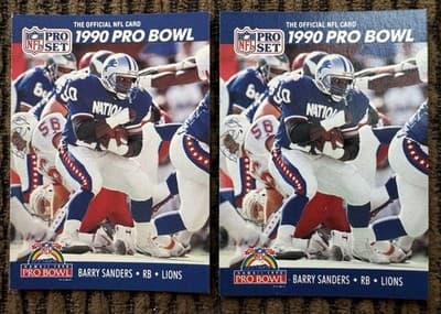 Barry Sanders 8 Football Cards Lot Detroit Lions Rookie Pro Set Topps Score - Thumbnail 2