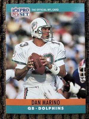 Lot of 13 Dan Marino Miami Dolphins Football Cards Topps ProSet Score 1984-1991 - Thumbnail 16