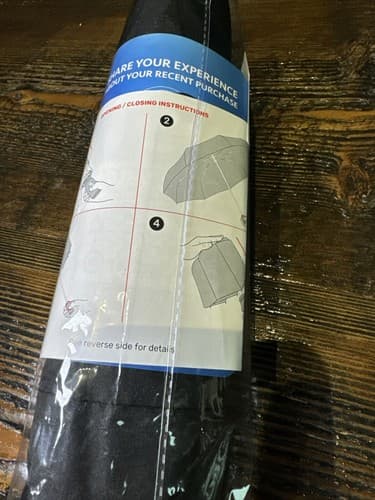 Repel Windproof Waterproof Travel Black Umbrella with Teflon Coating Brand New - Thumbnail 3