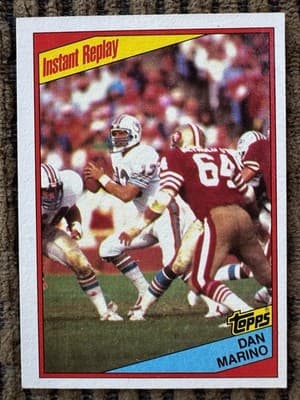 Lot of 13 Dan Marino Miami Dolphins Football Cards Topps ProSet Score 1984-1991 - Thumbnail 4