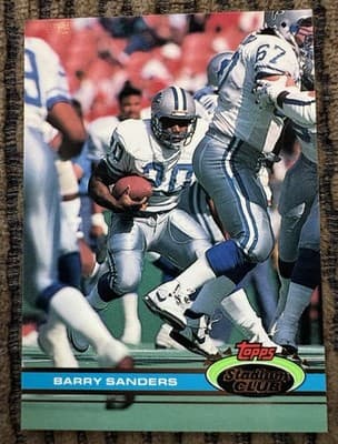 Barry Sanders 8 Football Cards Lot Detroit Lions Rookie Pro Set Topps Score - Thumbnail 10