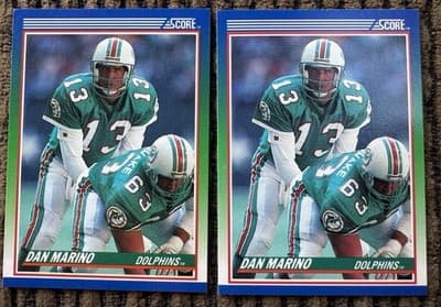 Lot of 13 Dan Marino Miami Dolphins Football Cards Topps ProSet Score 1984-1991 - Thumbnail 8