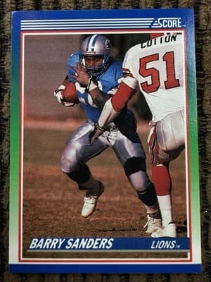 Barry Sanders 8 Football Cards Lot Detroit Lions Rookie Pro Set Topps Score - Thumbnail 12
