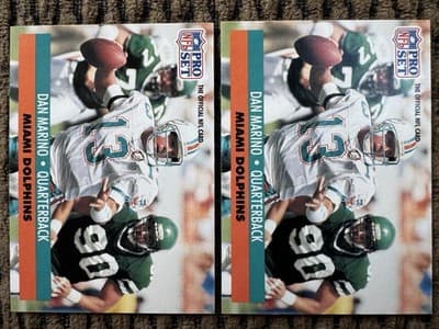 Lot of 13 Dan Marino Miami Dolphins Football Cards Topps ProSet Score 1984-1991 - Thumbnail 10