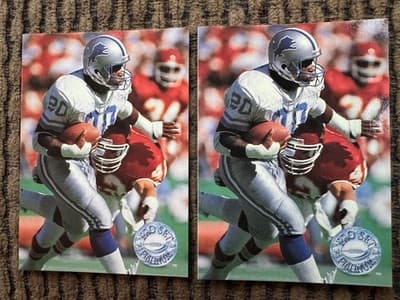 Barry Sanders 8 Football Cards Lot Detroit Lions Rookie Pro Set Topps Score - Thumbnail 4