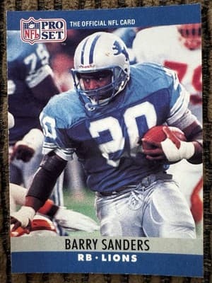 Barry Sanders 8 Football Cards Lot Detroit Lions Rookie Pro Set Topps Score - Thumbnail 6