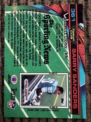 Barry Sanders 8 Football Cards Lot Detroit Lions Rookie Pro Set Topps Score - Thumbnail 11