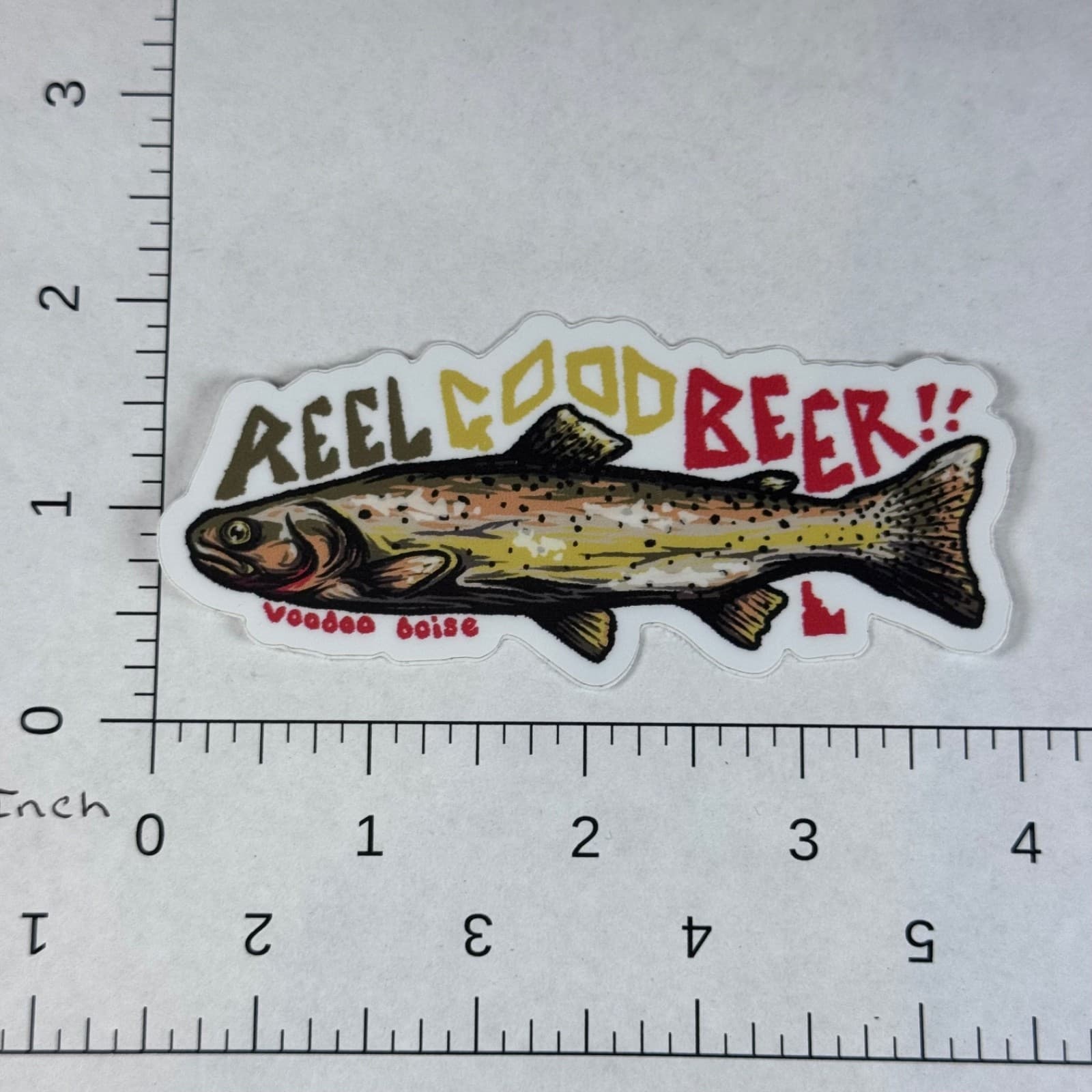 Voodoo Brew Co - Reel Good Beer - Fish Salmon - Beer Sticker - Label - Thumbnail 2