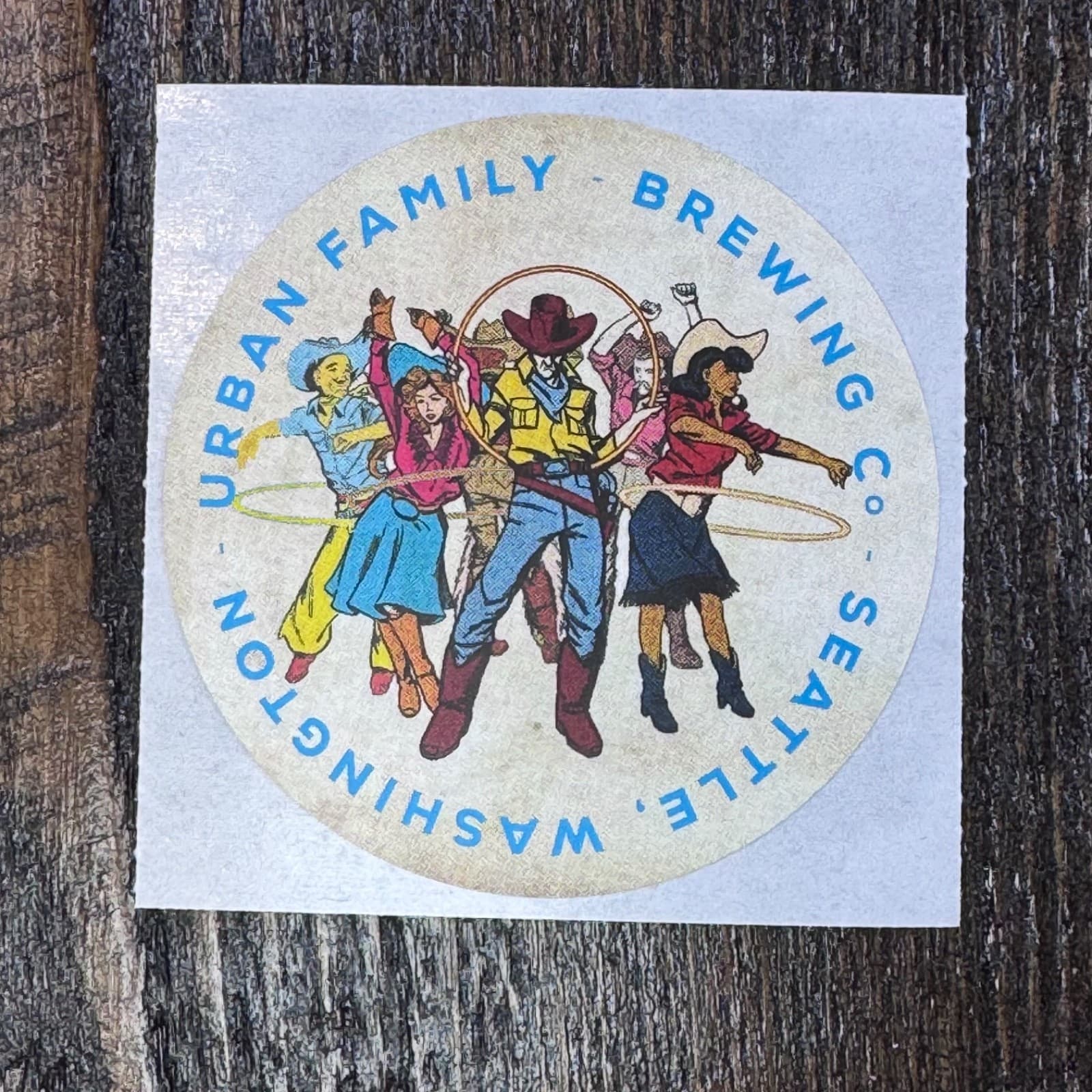 Urban Family Brewing Co - Hoolahoop - Cowboy Cowgirl - Beer Sticker