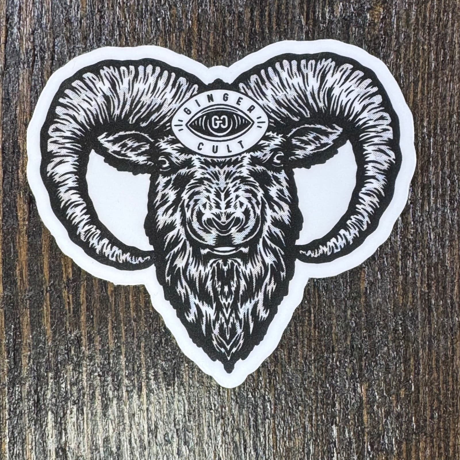 Ginger Cult Brewing - Ram Sheep Horns - Beer Sticker - Label