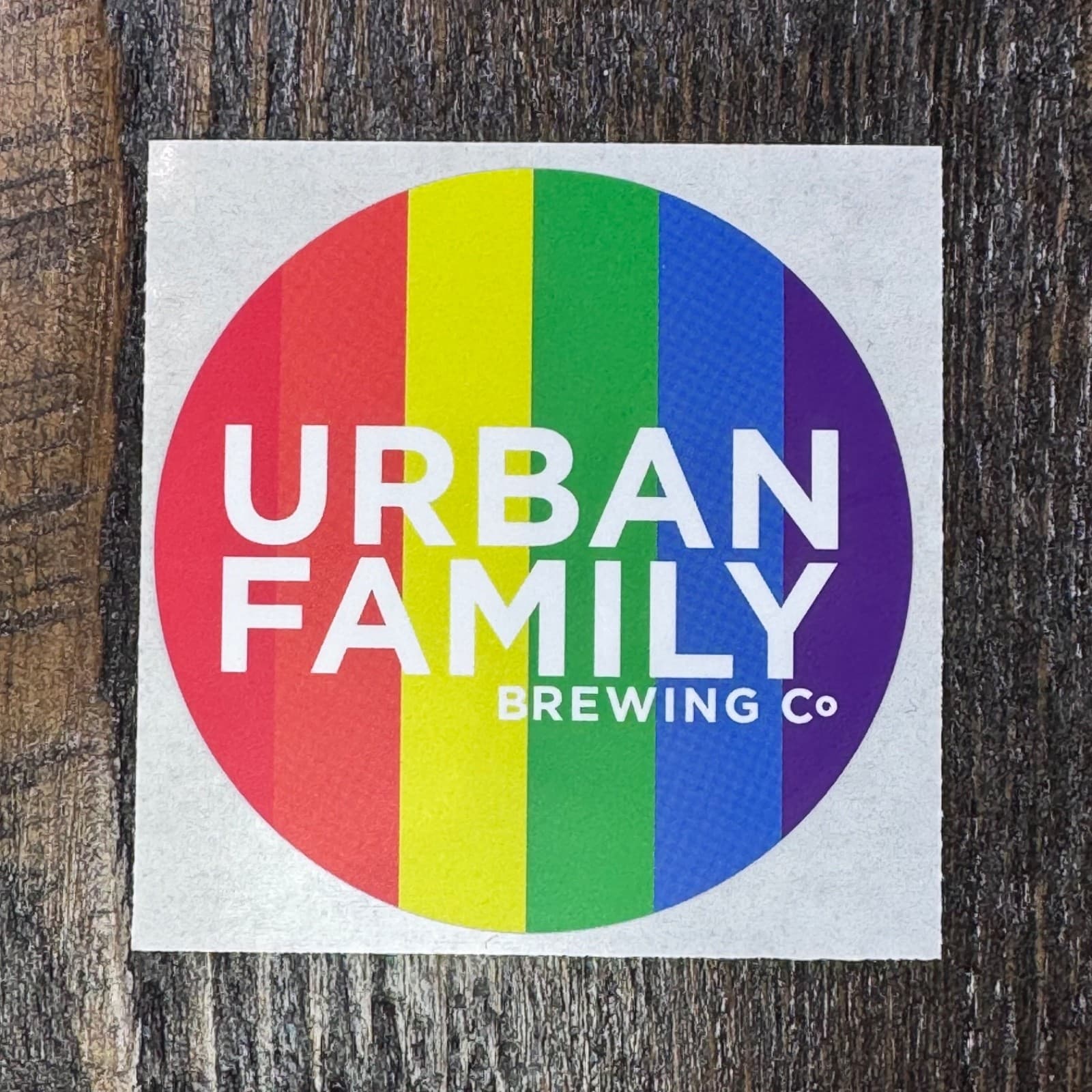 Urban Family Brewing - Rainbow - Gay Pride - Beer Sticker - Label