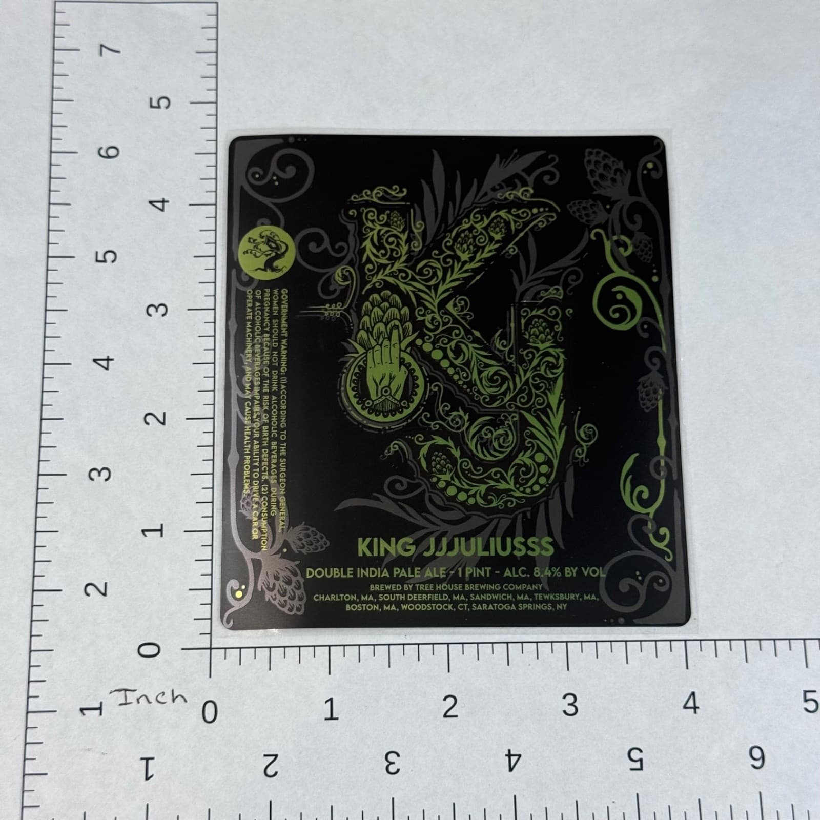 Treehouse Brew - King JJJULIUSSS Bottle Label - Beer Sticker - Thumbnail 2