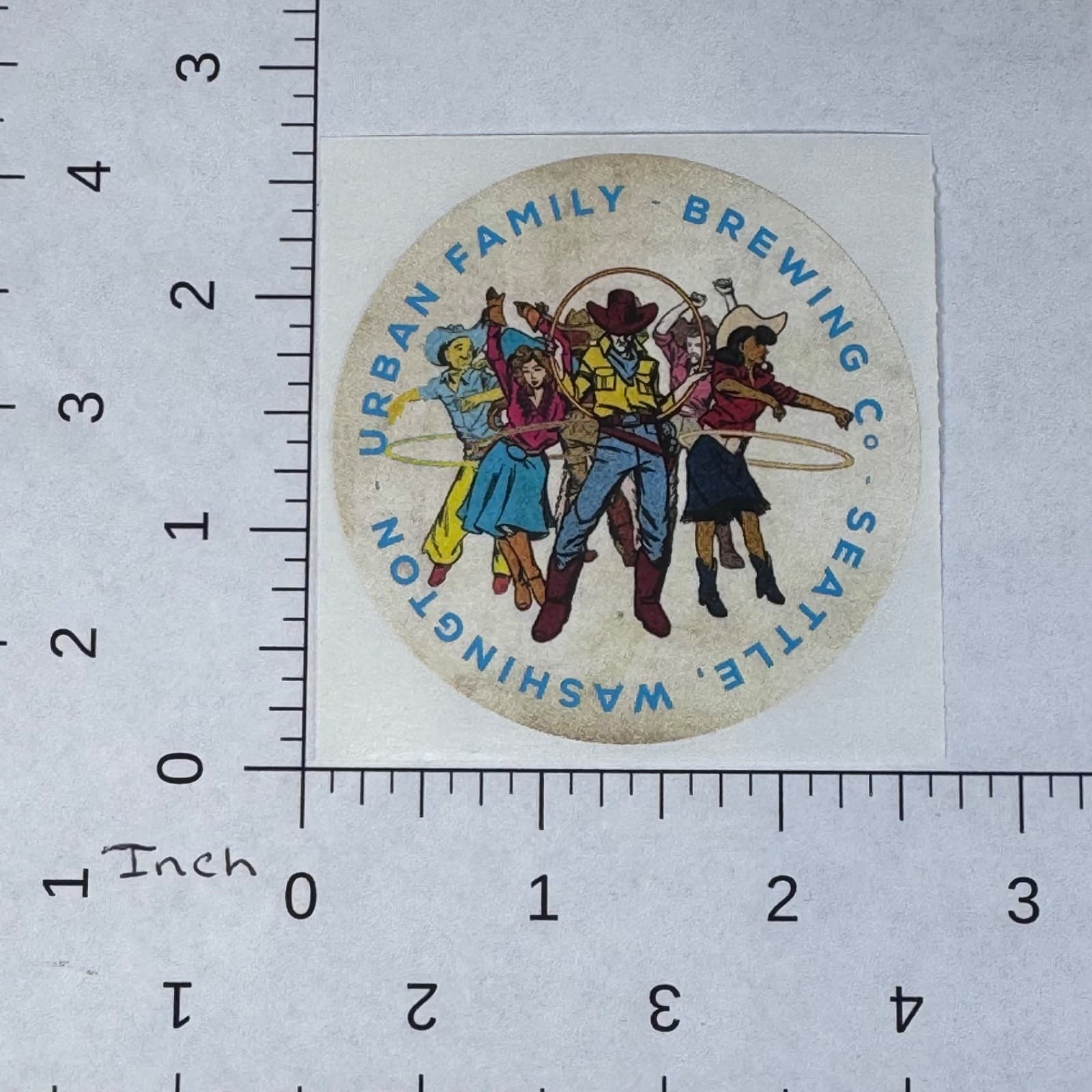 Urban Family Brewing Co - Hoolahoop - Cowboy Cowgirl - Beer Sticker - Thumbnail 2
