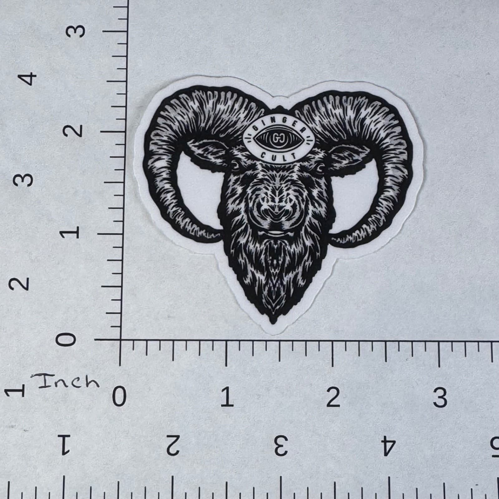 Ginger Cult Brewing - Ram Sheep Horns - Beer Sticker - Label - Thumbnail 2
