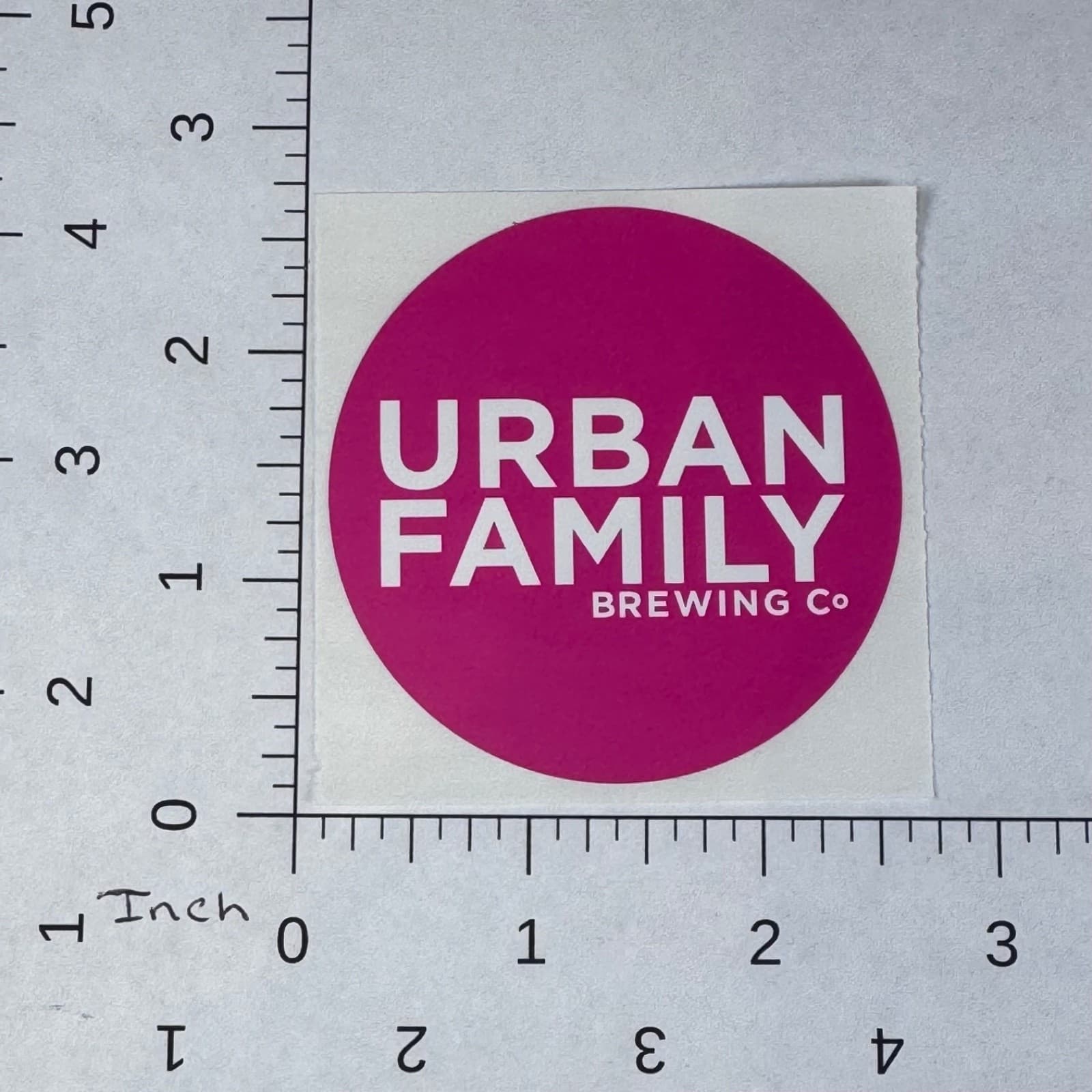 Urban Family Brewing - Pink - Brewery - Beer Sticker - Label - Thumbnail 2