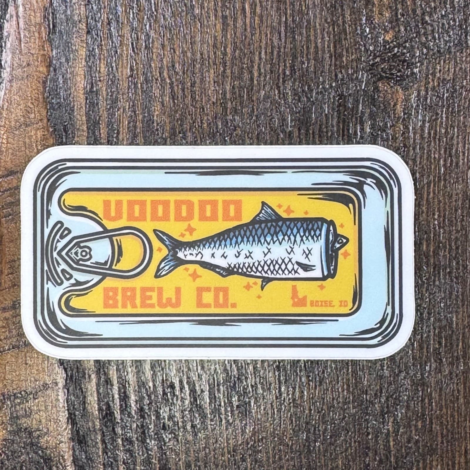 Voodoo Brew Co - Fish - Tuna Can - Beer Sticker - Label