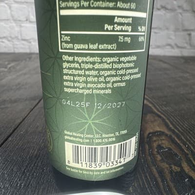 Global Healing Microsomal Zinc Mineral Immune Support 2 fl oz - Thumbnail 5