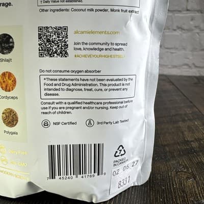 Alcami Elements Mushroom Coffee Tea Drink Creamer - Focus Energy Immunity - Thumbnail 8