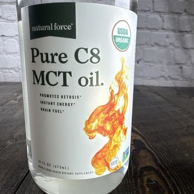 Natural Force Organic Pure C8 MCT Oil - Promotes Ketosis Energy Brain Fuel - Thumbnail 2