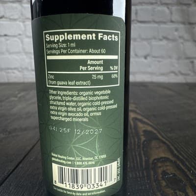 Global Healing Microsomal Zinc Mineral Immune Support 2 fl oz - Thumbnail 3