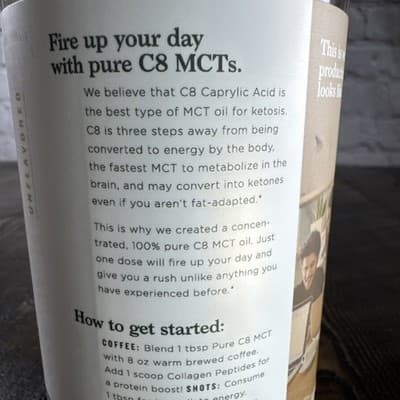Natural Force Organic Pure C8 MCT Oil - Promotes Ketosis Energy Brain Fuel - Thumbnail 3