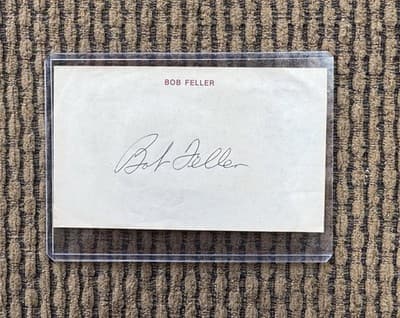 BOB FELLER - INDIANS, WHITEY FORD - YANKEES, SIGNED AUTOGRAPHS, 1980’s - Thumbnail 5