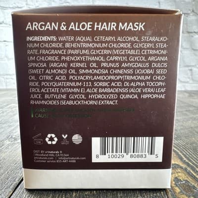 Art Naturals Hair Mask Kit Argan & Aloe Deep Conditioning Restore - Silk Bonnet - Thumbnail 3