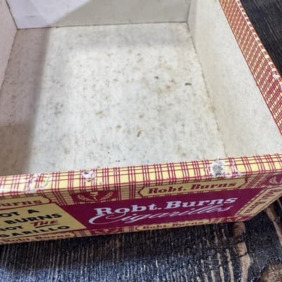 Vtg. Rob.t Robert Burns Cigarillos Cigar Cardboard Box 5 Cents - Thumbnail 10