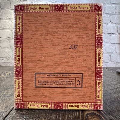 Vtg. Rob.t Robert Burns Cigarillos Cigar Cardboard Box 5 Cents - Thumbnail 5