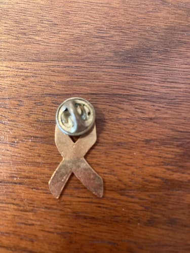 Pink Ribbon Breast Cancer Awareness 1" Lapel Hat Pin metal tie tack Komen - Thumbnail 3