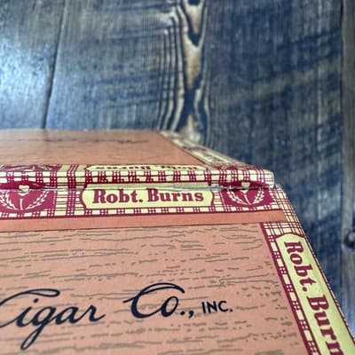 Vtg. Rob.t Robert Burns Cigarillos Cigar Cardboard Box 5 Cents - Thumbnail 9